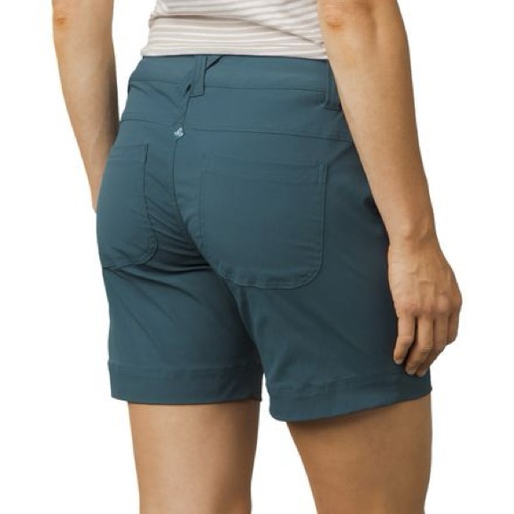 Prana Women's Hazel Shorts in dark teal-gray size 2 - Picture 4 of 4